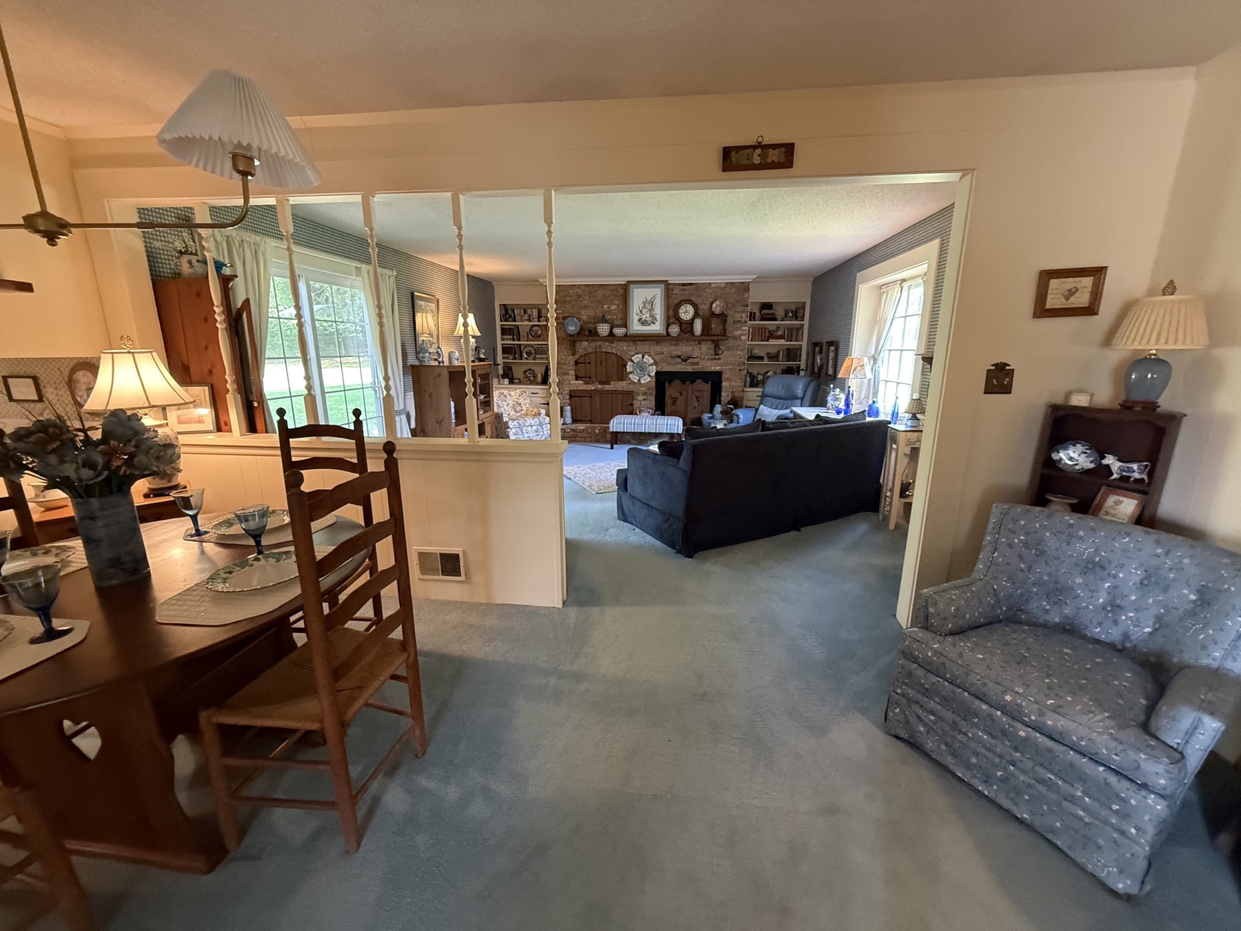 Dining room and adjoining sitting area