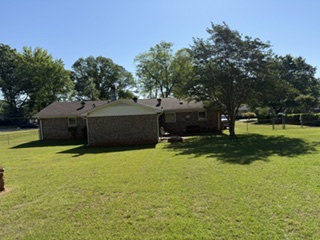 Full view of the spacious backyard
